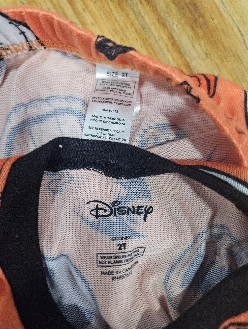 Disney Nightmare Before Christmas Jack Skellington Toddler Pajama PJ Set